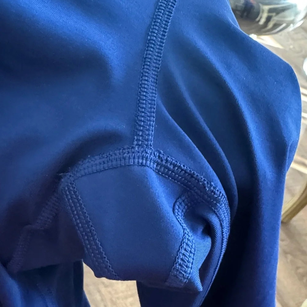 Nike ProbRoyal Blue Capri Leggings with White Swoosh